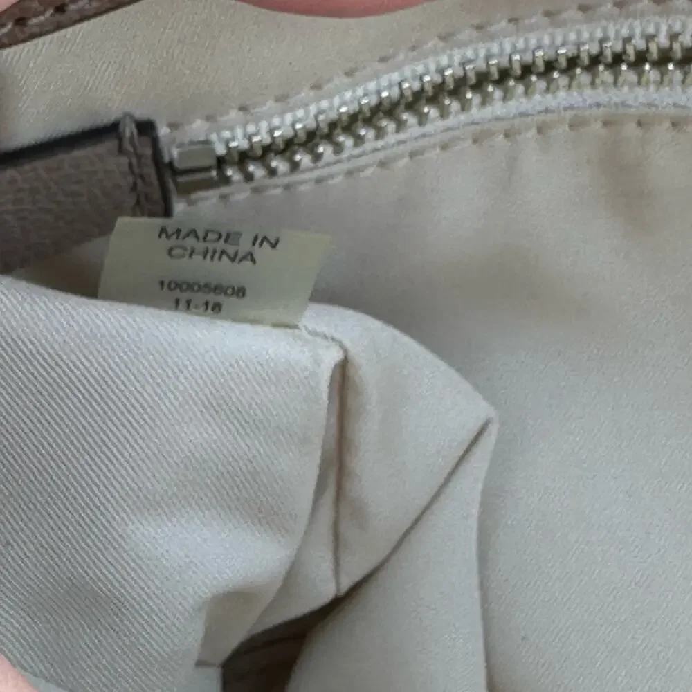 Tory Burch Tan Leather Silver Accent Shoulder Crossbody Bag